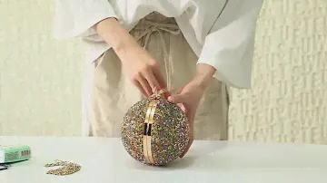Round Shaped Clutches Lady Handbags Wedding Purse Chain Shoulder Bag