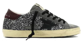GOLDEN GOOSE SUPERSTAR GLITTER SILVER BLACK